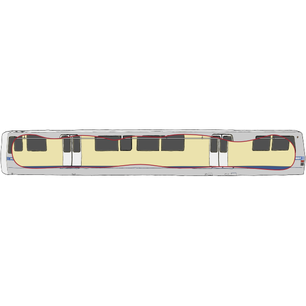 SVG Bay Area Rapid Transit carriage vector illustration