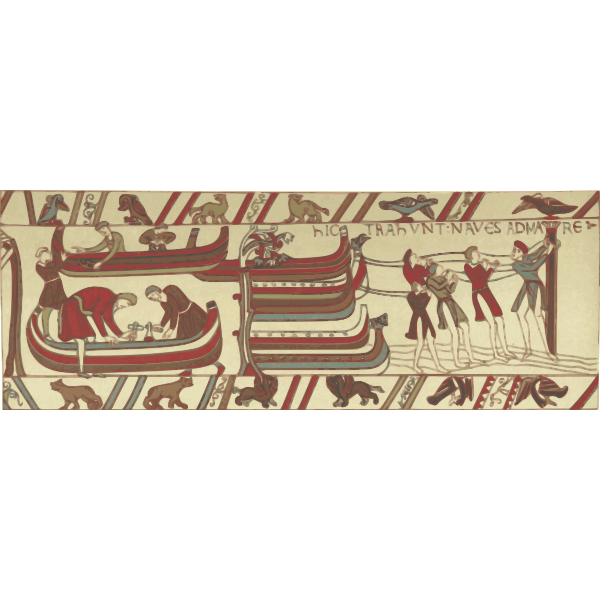 SVG Bayeux tapestry sample vector illustration