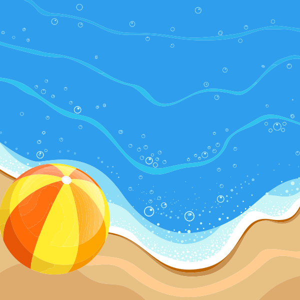 SVG Beach ball at the beach