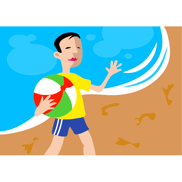 SVG Beach boy vector image