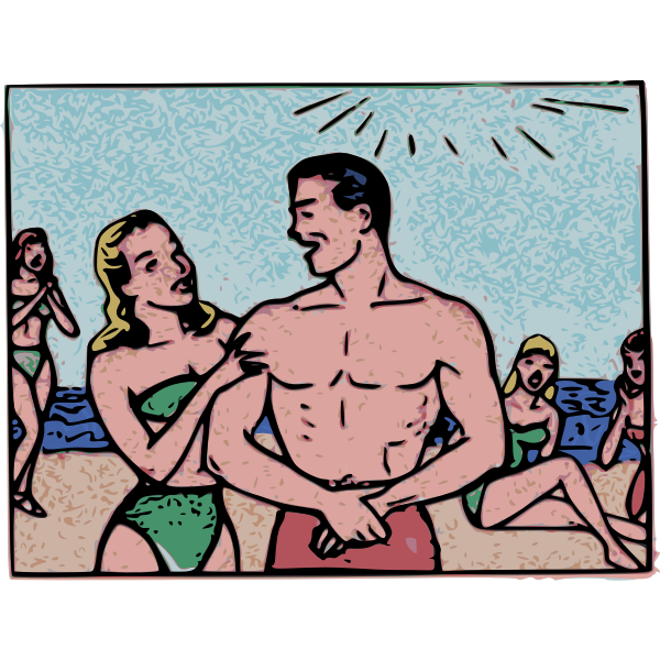 SVG Beach people