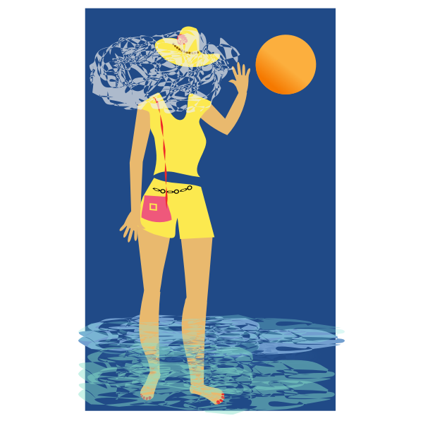 SVG Beach postcard