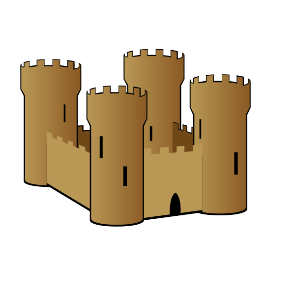 SVG Beach sandcastle vector image