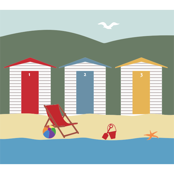 SVG Beach scene