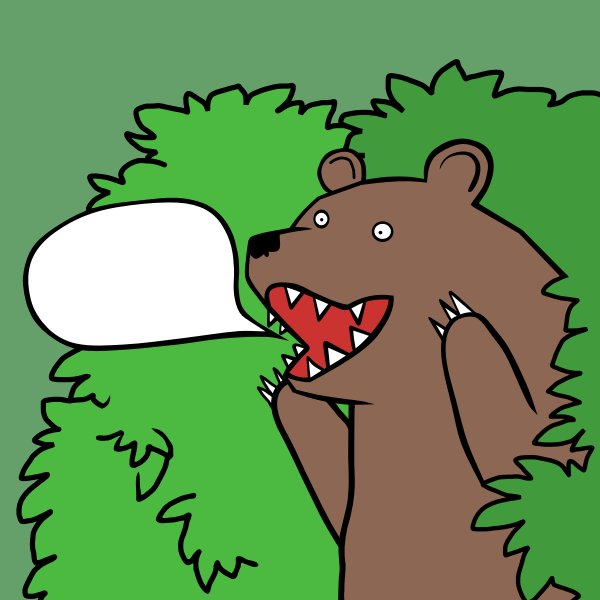 SVG Bear in the forest