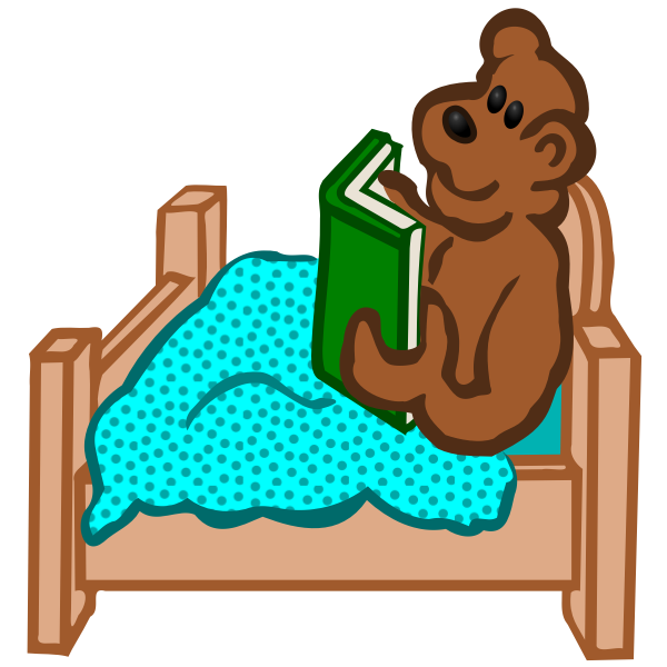 SVG Bear lying in the bed