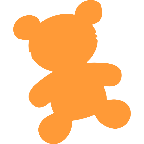 SVG Bear toy silhouette vector image
