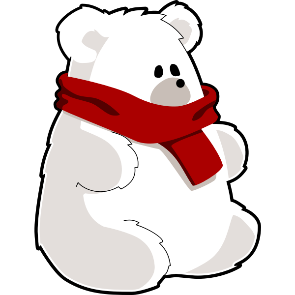 SVG Bear with red scarf