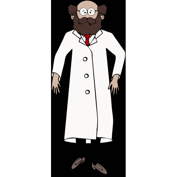 SVG Bearded scientist vector image