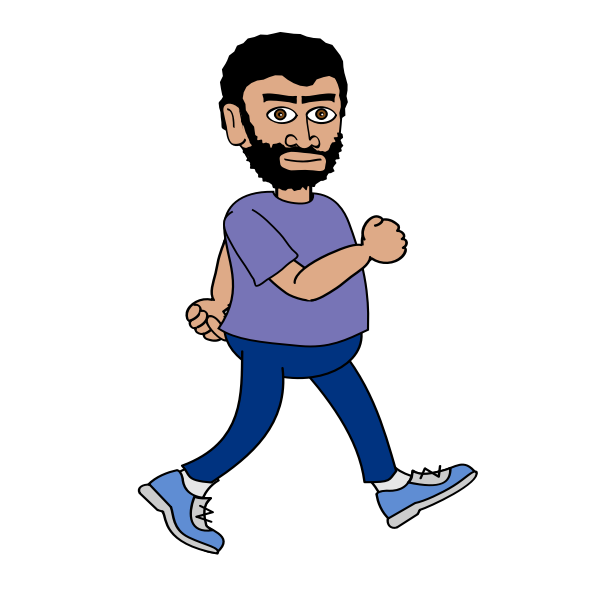 SVG Bearded walking man