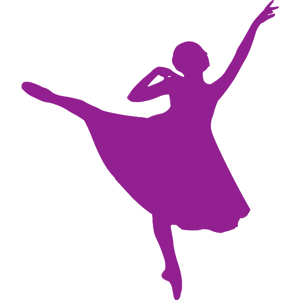 SVG Beautiful ballerina in purple