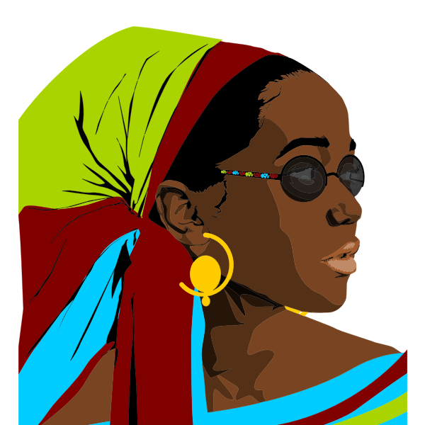 SVG Beautiful Black Woman
