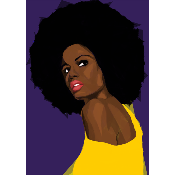 SVG Beautiful Black Woman 2 Geometric
