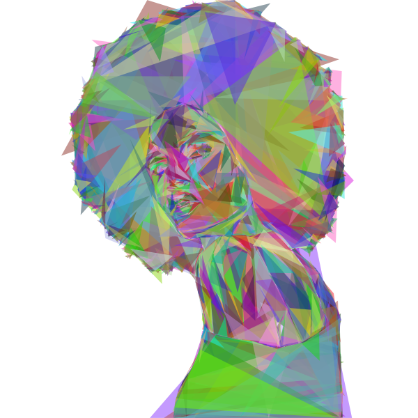 SVG Beautiful Black Woman 2 Geometric Prismatic
