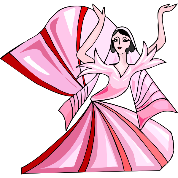 SVG Beautiful dancer drawing