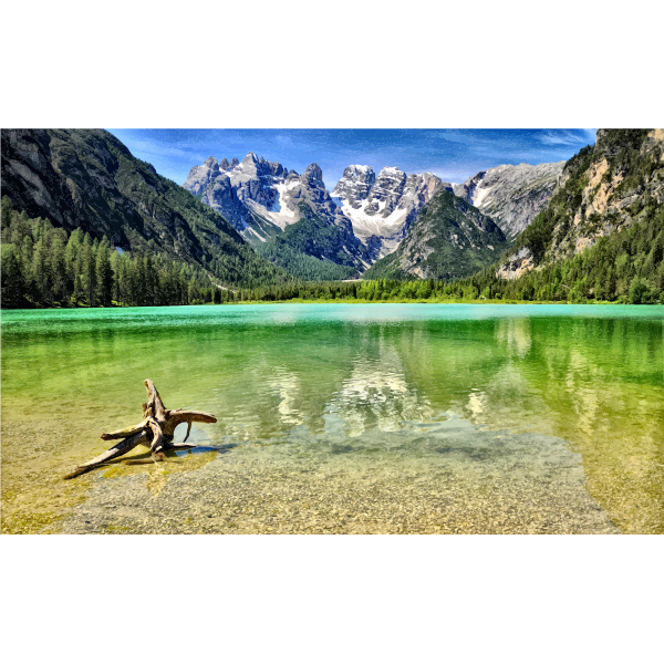 SVG Beautiful Lake And Mountains