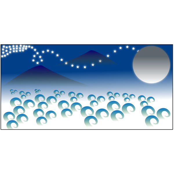 SVG Beautiful night vector image