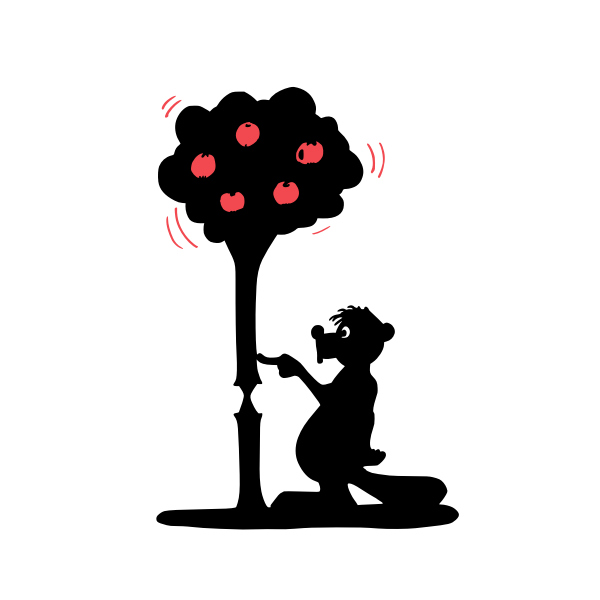 SVG Beaver pushing a tree