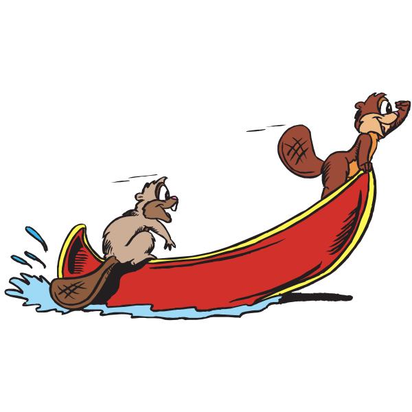 SVG Beavers in canoe