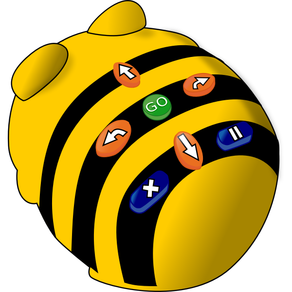SVG Bee-bot in cartoon style
