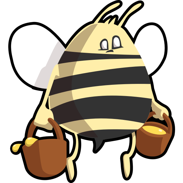 SVG Bee carrying honey