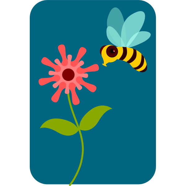 SVG Bee on a flower