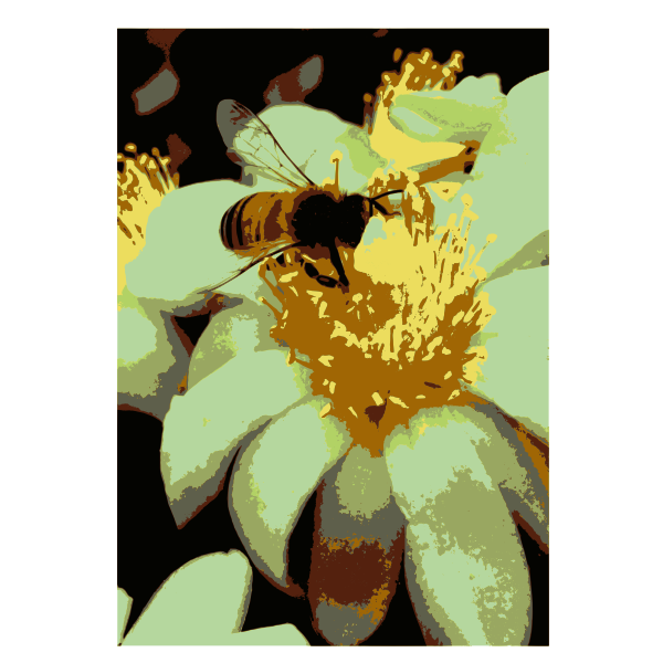 SVG Bee on a flower-1579688637