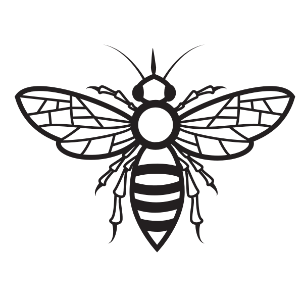 SVG Bee silhouette clip art