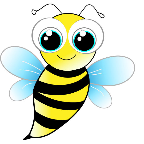 SVG Bee with big eyes