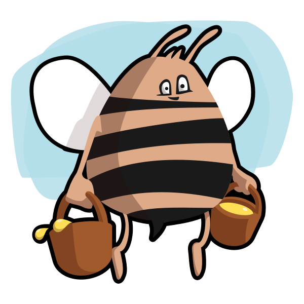 SVG Bee with honey vector image
