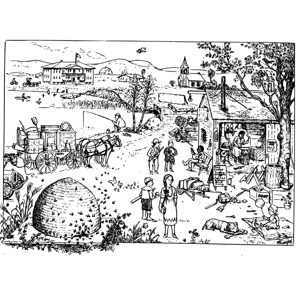 SVG Beehive city vector