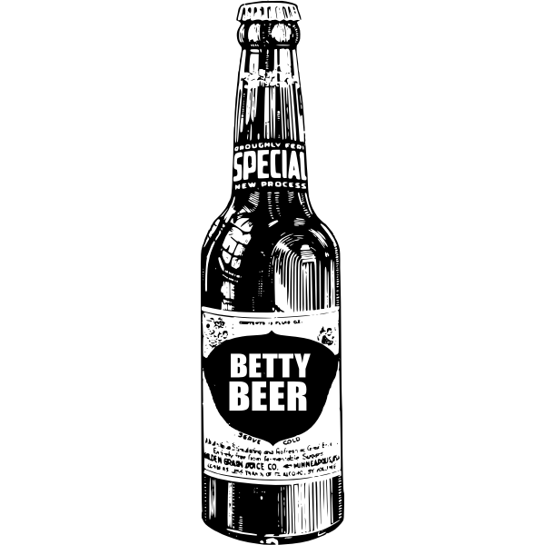 SVG Beer bottle in retro style