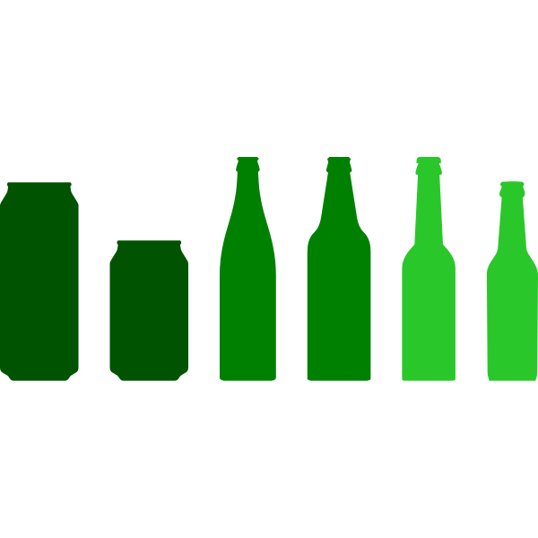 SVG Beer bottles and cans