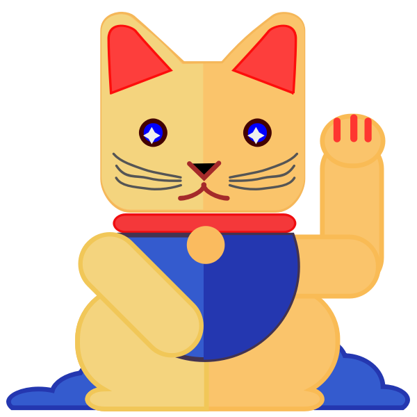 SVG Begging cat