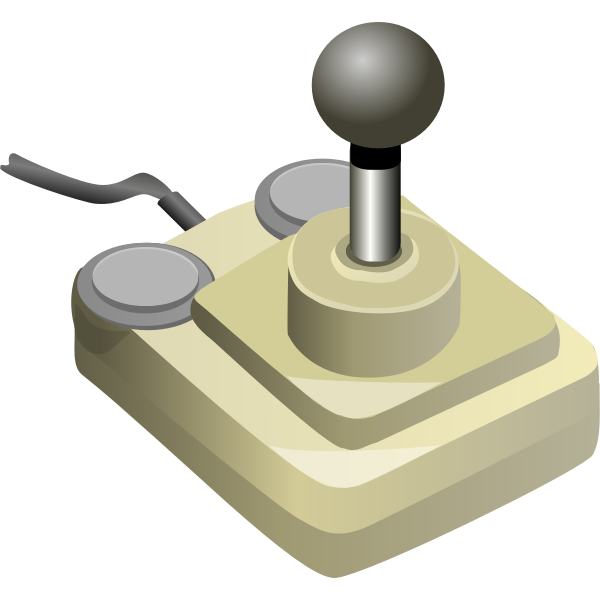 SVG Beige and gray video game joystick vector illustration