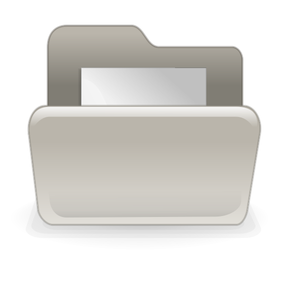 SVG Beige folder with paper vector illustration