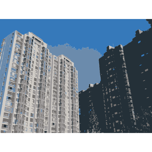 SVG Beijing housing estate vector clip art