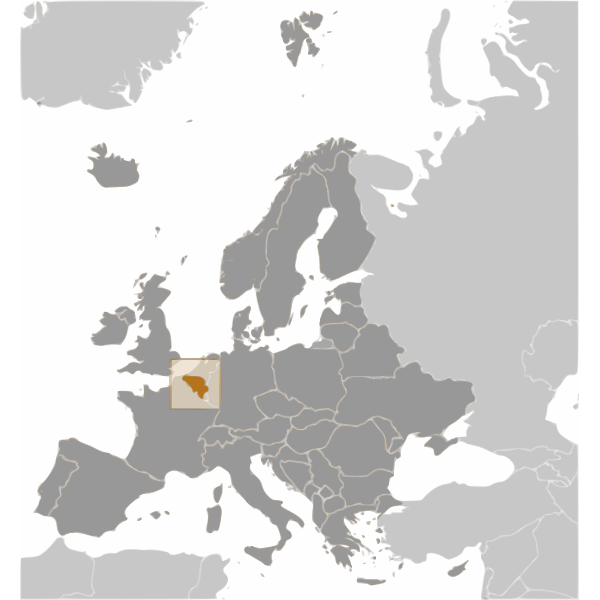 SVG Belgium in Europe vector image
