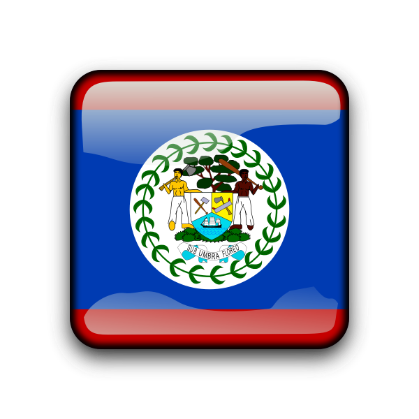 SVG Belize vector flag button