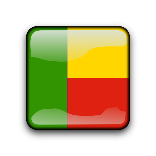 SVG Benin vector flag button
