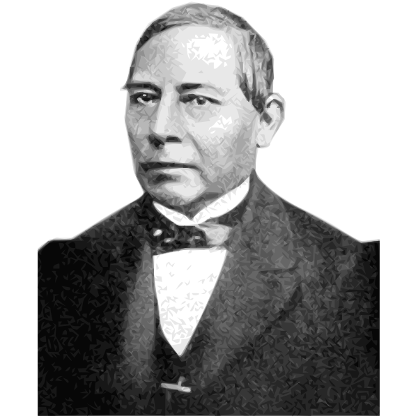 SVG Benito Pablo Jurez Garca portrait vector drawing