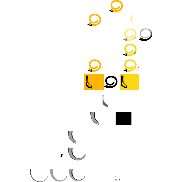 SVG bent pencil effect