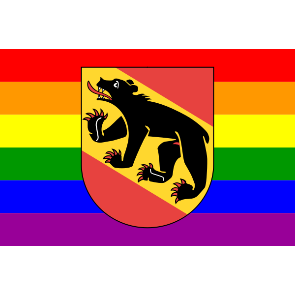 SVG Bern symbol with rainbow colors