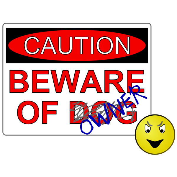 SVG Beware of dog vector image