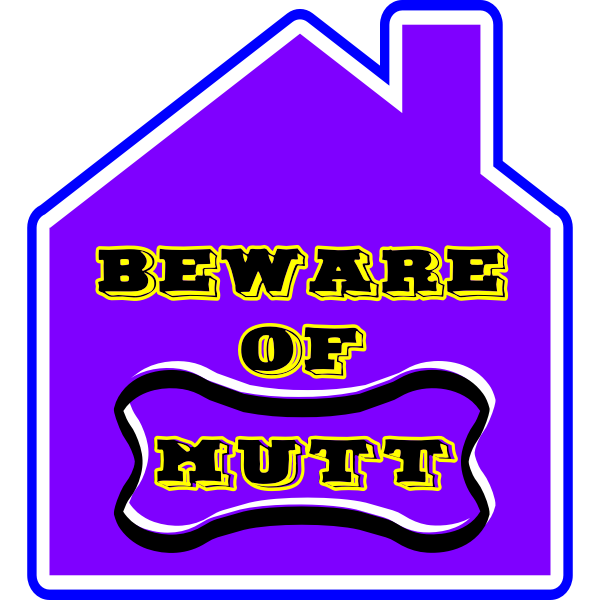 SVG Beware of mutt vector sticker
