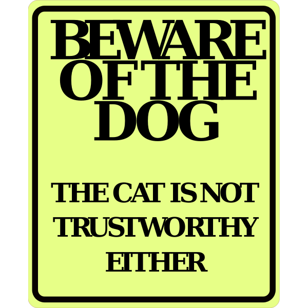 SVG beware of the dog