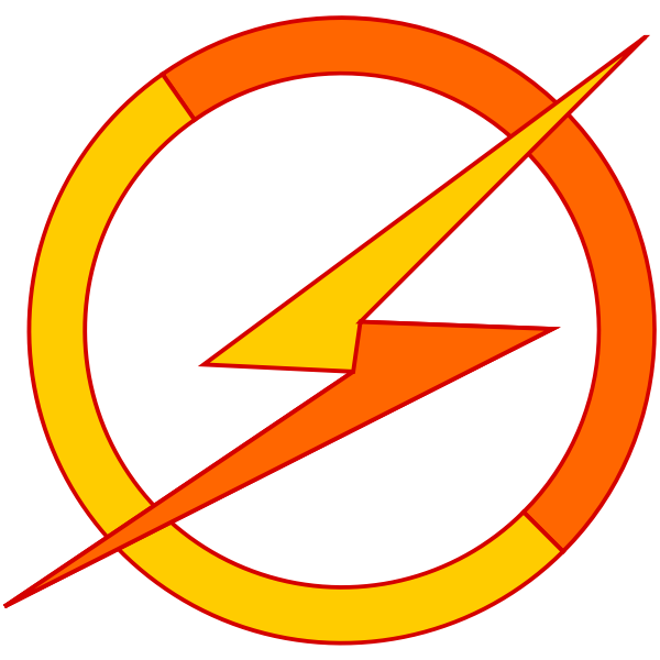 SVG Bicolor Lightning Bolt