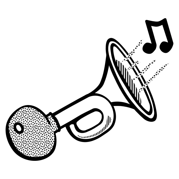 SVG Bicycle horn line art vector image