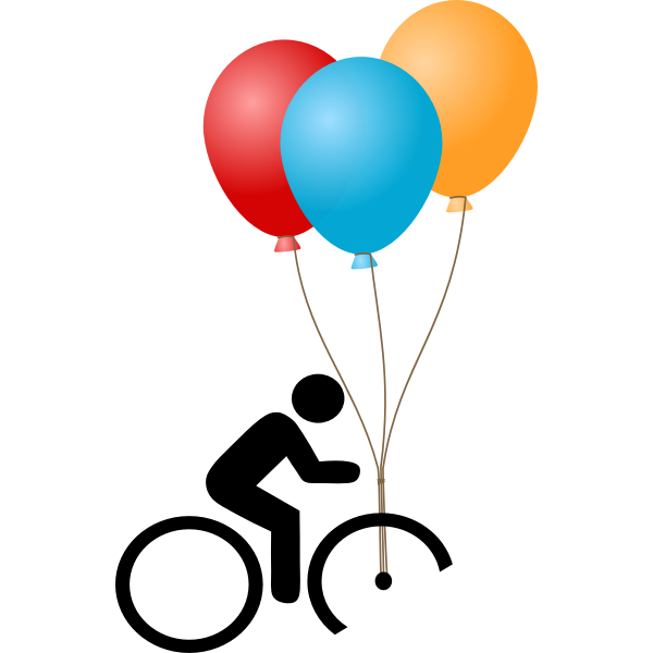 SVG Bicycle with balloons