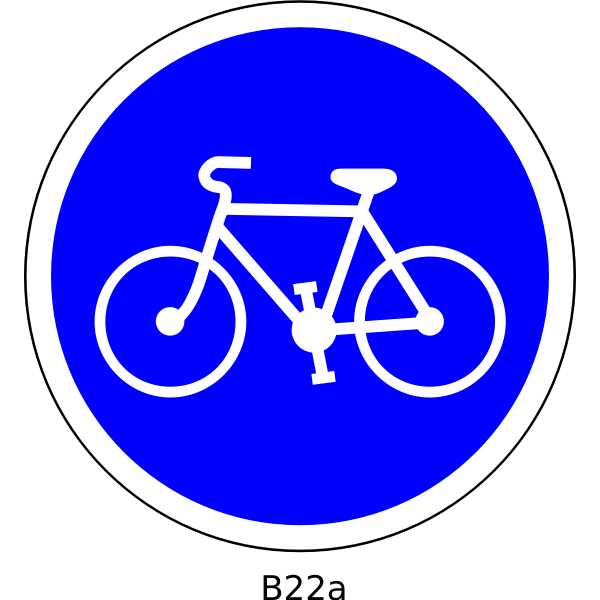 SVG Bicycles only road sign vector image